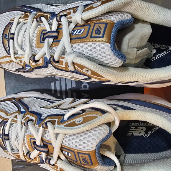 New Balance 740 U740HB2 Heron Blue/Vintage Indigo/Gold Metallic Mens Size 10 - Picture 7 of 15